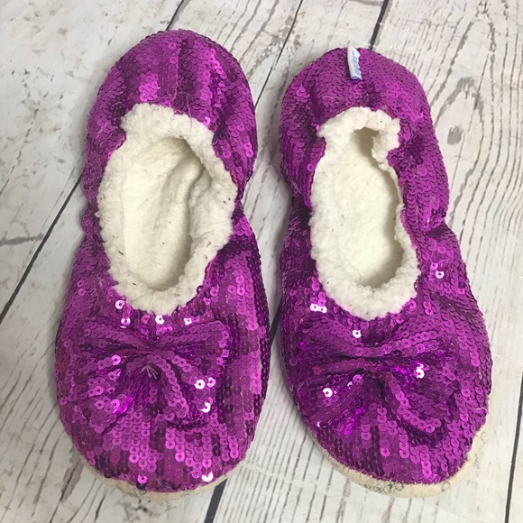 snoozies sequin slippers